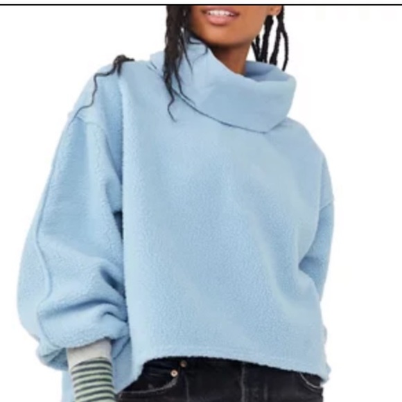 NWT! FREE PEOPLE Size XL elk mountain cowl turtleneck drop shoulder sweater